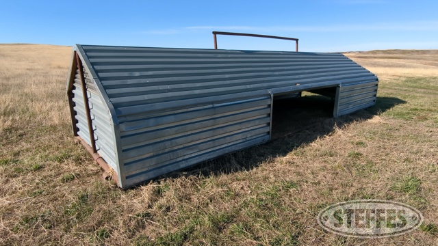 Shop-built calf shelter